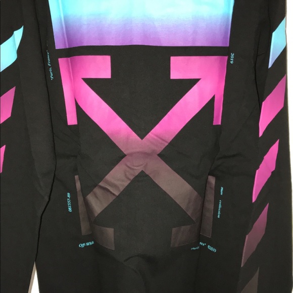 Off white long sleeve gradient t-shirt